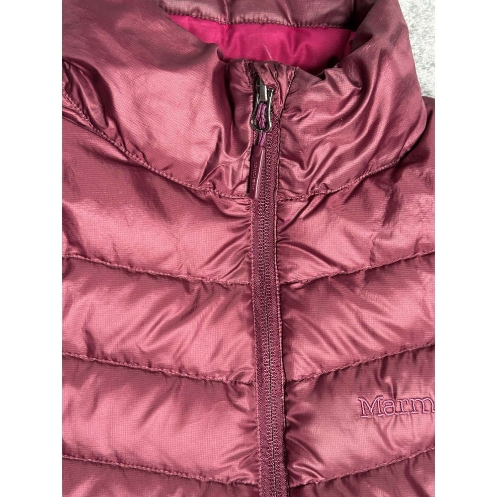 Marmot Jacket Womens Small Maroon Red/Purple 700 Fill Down Puffer Coat - Picture 4 of 14